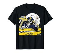 Taxi Driver di Scheletro di Halloween Maglietta