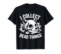 Taxidermy Shirts Funny I Collect Dead Things Racoon Skull Maglietta