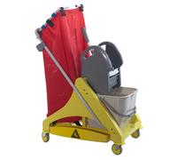 TAXON - 43030.RO - Carrello per pulizie QO-Kart Multi - salvaspazio - 25 L - 42 x 81 x 108 cm - Taxon - 102064 - Conf. da 1 Pz. - 43030.RO
