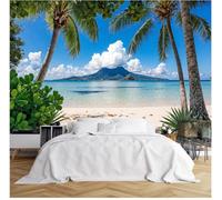 Taxpy Carta Da Parati Autoadesiva Di Dimensioni Personalizzate,Paradiso Sulla Spiaggia（Senza Pvc） Grande Carta Da Parati Fotografica Rimovibile Per Soggiorno,Camera Da Letto,Ufficio-150X100Cm