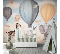Taxpy Carta Da Parati Personalizzata Con Elefante,Animale E Palloncino Per Cameretta Dei Bambini,Per La Decorazione Della Camera Da Letto,Sfondo Per La Camera Dei Bambini-200X140Cm