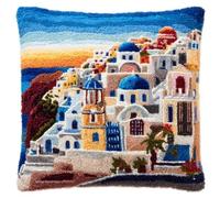 Taxpy Kit Di Cuscino Per Ganci Architecture Federa Per Cuscino Da Divano,Kit Per Lavori Artigianali,Ricamo,Federa Per Cuscino 43 X 43 Cm