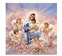 Taxpy Kit Per Punto Croce, Angel Girl Prestampato 11Ct Schemi Di Ricamo A Punto Croce Fili Dmc Cucito Lavoro A Maglia Artigianato Stanza Di Lavoro Manuale Diy Kit Per Ricamo A Mano 40X50Cm 11Ct Per P