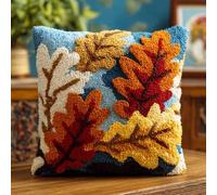 Taxpy Kit Per Realizzare Cuscini All'Uncinetto Eiacula Se Ne Va Kit Completo Con Filo,Tela E Ago-Attività Manuale Antistress Per Adulti-Ideale Per Decorazione Casa 43 X 43 Cm