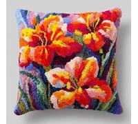 Taxpy Kit Per Realizzare Cuscini All'Uncinetto-Kit Completo Con Filo,Tela E Ago-Attività Manuale Antistress Per Adulti-Ideale Per Decorazione Casa D 43 X 43 Cm