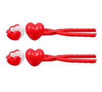 TAXTYHRE 2 Pezzi Cuore Macchina per Palle di Neve, Forma di Cuore Muffa Palla di Neve, Clip della Palla di Neve, Stampo per Creatore di Palle di Neve, Adatto per Battaglie a Palle di Neve