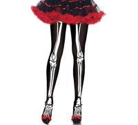 TAXTYHRE Collant Halloween Donna, Collant Scheletro Calze con Stampa, Costume da Scheletro, Costume da Donna per Halloween Carnevale Feste a Tema