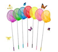 TayBong 7 Pezzi Rete Telescopica per Farfalle, Retino da Pesca Allungabile da 37 a 86 cm per Bambini, Attività All'aperto in Giardino, La Scomparsa delle Farfalle, 7 Colori