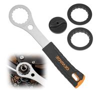 TayBong Attrezzo per Bicicletta Centerlock Compatibile con Shimano Hollowtech II / BB9000 / BBR60, Chiave per Bicicletta Acciaio da 4 mm, Chiave per Guarnitura con Adattatore, Resistente e Pratico