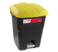 Tayg - 430015, Contenitore per rifiuti, 50 litri, con pedale, base nera