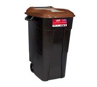 Tayg Bidone rifiuti 120 litri con base nera e coperchio marrone