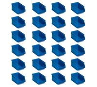 Tayg Confezione da 24 cassetti in plastica impilabili n. 51 - Organizzatore per viti, cassetti, scatola di stoccaggio, vasche in plastica rettangolari, 17 x 10 x 8 cm, colore: blu