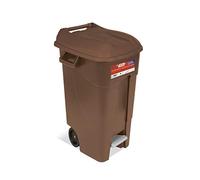 Tayg Pattumiera 120 litri con pedale e monocolore marrone, 443237