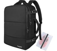 Taygeer Zaino 40x30x20 per Ryanair e Wizzair, Zaino da Viaggio Aereo Bagaglio a Mano Piccolo con Portascarpe, Borse da Cabina Uomo Donna Impermeabile Zaini Porta PC 14 Pollici per Scuola Lavoro, Nero