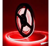 Tayire DC12V COB Striscia LED Rosso Larghezza 4mm, 5m 480LEDs/m Flessibile Luci LED Nastro Super Luminosa Luci di striscia LED COB per Feste,Bancone,Decorazioni per la casa(alimentatore non incluso)