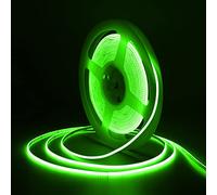 Tayire DC12V COB Striscia LED Verde Larghezza 4mm, 5m 480LEDs/m Flessibile Luci LED Nastro Super Luminosa Luci di striscia LED COB per Feste,Bancone,Decorazioni per la casa(alimentatore non incluso)