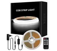 Tayire DC24V COB Striscia LED Bianco Freddo 6500K Kit, 5m 480LEDs/m Dimmerabili Luci LED Nastro CRI90+ 4mm Super Luminosa Luci di striscia LED COB per Feste,Bancone,Decorazioni per la casa