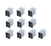 TAYKDRCAX 10 pz MY2P HH52P MY2NJ Relè Bobina Generale DPDT Micro Mini Relè Elettromagnetico Interruttore con LED AC 110V 220V 380V 12V 24V 36V(DC 24V)
