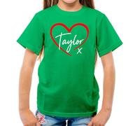 Taylor Love Heart Kiss Kids T-Shirt Maglietta Girocollo Cotone