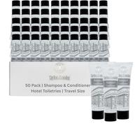 Taylor of London - Tubetto di shampoo e balsamo per hotel, confezione da 50 x 30 ml, ideale per hotel, camere degli ospiti, vacanze, pacchetti di benvenuto in hotel, articoli da toeletta per hotel