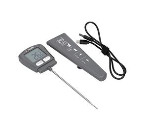 Taylor Pro Termometro digitale ricaricabile USB per carne con lettura istantanea, nero, 20,5 x 2,5 x 5,7 cm; 0,1 grammi