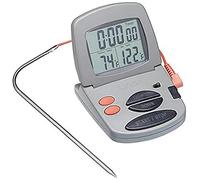 Taylor Pro Termometro per Carne da Forno con Timer da Cucina Digitale, Plastica/Acciaio Inossidabile, Grigio, 9 x 2.5 x 17 cm