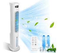 Taylor Swoden 3 in 1 raffrescatore d'aria portatile， Raffrescatore evaporativo silenzioso con serbatoio da 6 l，oscillazione, timer da 12 ore， 3 modalità， 3 velocità， telecomando， 95 W， Bianco