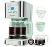 Taylor Swoden Macchina Caffè Americano con 12 Tazze con Filtro riutilizzabile, Timer 24 Ore, Funzione Spegnimento Schermo, Auto pulizia, Sistema Anti-Goccia, mantenimento Caldo, Senza BPA, 950W, Verde