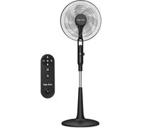 Taylor Swoden Ventilatore a Piantana, DC Silenzioso Ventilatore con Telecomando, Anti-moustique, 28 Velocità, 3 Modalità, 12H Timer, 75° Oscillant, LED, Regolabile in altezza(125-135cm), Nero