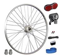 Taylor-Wheels Ruota anteriore per bicicletta da 28 pollici con dinamo a mozzo Shimano, set di luci a LED