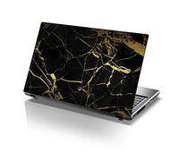TaylorHe - Laptop Skin Adesivo in Vinile per Computer Portatile da 13-14" (34cm x 23,5cm) Prodotto in Inghilterra Vetro incrinato illusorio, Nero