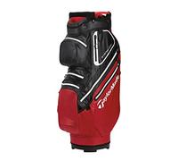 TaylorMade 2023 Storm Dry Cart Bag Borsa da Golf Waterproof, Rosso/Nero