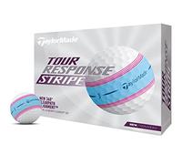 TaylorMade Golf Tour Response Stripe Ball Blu/Rosa Dozzina