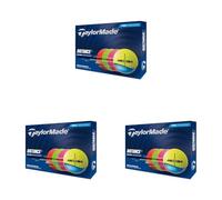 TaylorMade New Distance+ 2025 Palline da golf colorate (Confezione da 3)