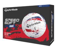 TaylorMade Palline da golf SpeedSoft INK - confezione da 12 pezzi, blu/rosso