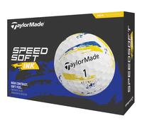 TaylorMade Palline da golf SpeedSoft INK - confezione da 12 pezzi, giallo/blu