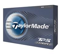 TaylorMade Palline da golf TP5 Stripe - Confezione da 12, bianco