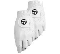 TaylorMade Stratus Tech - Guanti da Golf da Uomo, Confezione da 2, Uomo, N6406622, Bianco, L