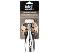 Taylors Eye Witness, cavatappi a spirale, facile da usare, per rimuovere il sughero senza strappi, lavabile in lavastoviglie, gadget essenziale per gli amanti del vino, bianco