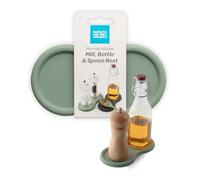 Taylor's Eye Witness - Vassoio per macina sale e pepe, in silicone, antiscivolo, per cucchiaio, bottiglie di olio e condimenti, protezione per tavolo da pranzo e bancone della cucina, 17 x 9 x 0,9 cm