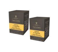 TAYLORS OF HARROGATE Lemon & Orange, Tè Nero, Bevanta Tipica della Tradizione Ingelse, Infuso Miscelato con Aromi di Limone e Arancia, Gusto Intenso e Vibrante, Astuccio da 20 Filtri per 2,5 g