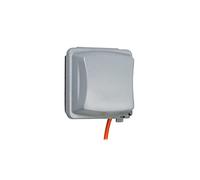 Taymac MM2410G - Doppia presa di corrente, resistente alle intemperie, per esterni, profondità 6,5 cm, colore: grigio TayMac