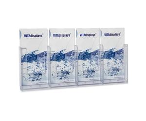 Taymar Brochure Holders - Espositore per brochure, da parete, 4 scomparti in verticale