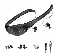 Tayogo Cuffie Subacquee MP3, Lettore MP3 Impermeabile IPX8, 8GB Memoria, 20 Ore di Durata della Batteria, Ricarica Magnetica, Modalità MP3/FM per Nuoto e Sport