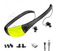 Tayogo Cuffie Subacquee MP3, Lettore MP3 Impermeabile IPX8, 8GB Memoria, 20 Ore di Durata della Batteria, Ricarica Magnetica, Modalità MP3/FM per Nuoto e Sport