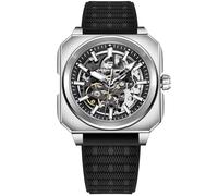 TAYSHILEY Di Lusso Degli Uomini Orologio Meccanico Automatico In Acciaio Inox 50 M Impermeabile Orologio Sportivo Sapphire Crystal Glass Cinturino In Pelle Nastro Regalo Orologio (Nero)