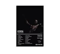 Tayuote Poster di Travis Scott Rapper, album musicale, poster estetico per stanza, decorazione artistica da parete per camera da letto, 60 x 90 cm