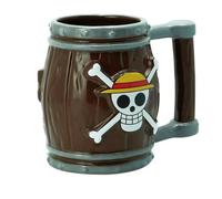 TAZA 3D ABYSSE ONE PIECE BARRIL JOLLY ROGER LOGO