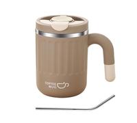 Tazas Térmicas - Taza Aislada De Acero Inoxidable De 480 Ml | A Prueba De Fugas Con Mango Y Tapa, Taza De Café Térmico, Recipiente De Té Portátil Para Bebidas Frías O Calientes