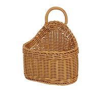 TAZIZI Cestino da appendere in tessuto, cestino in vimini per porta d'ingresso, cesti da parete in rattan, per casa, fattoria, giardino, interni ed esterni, per conservare frutta e verdura